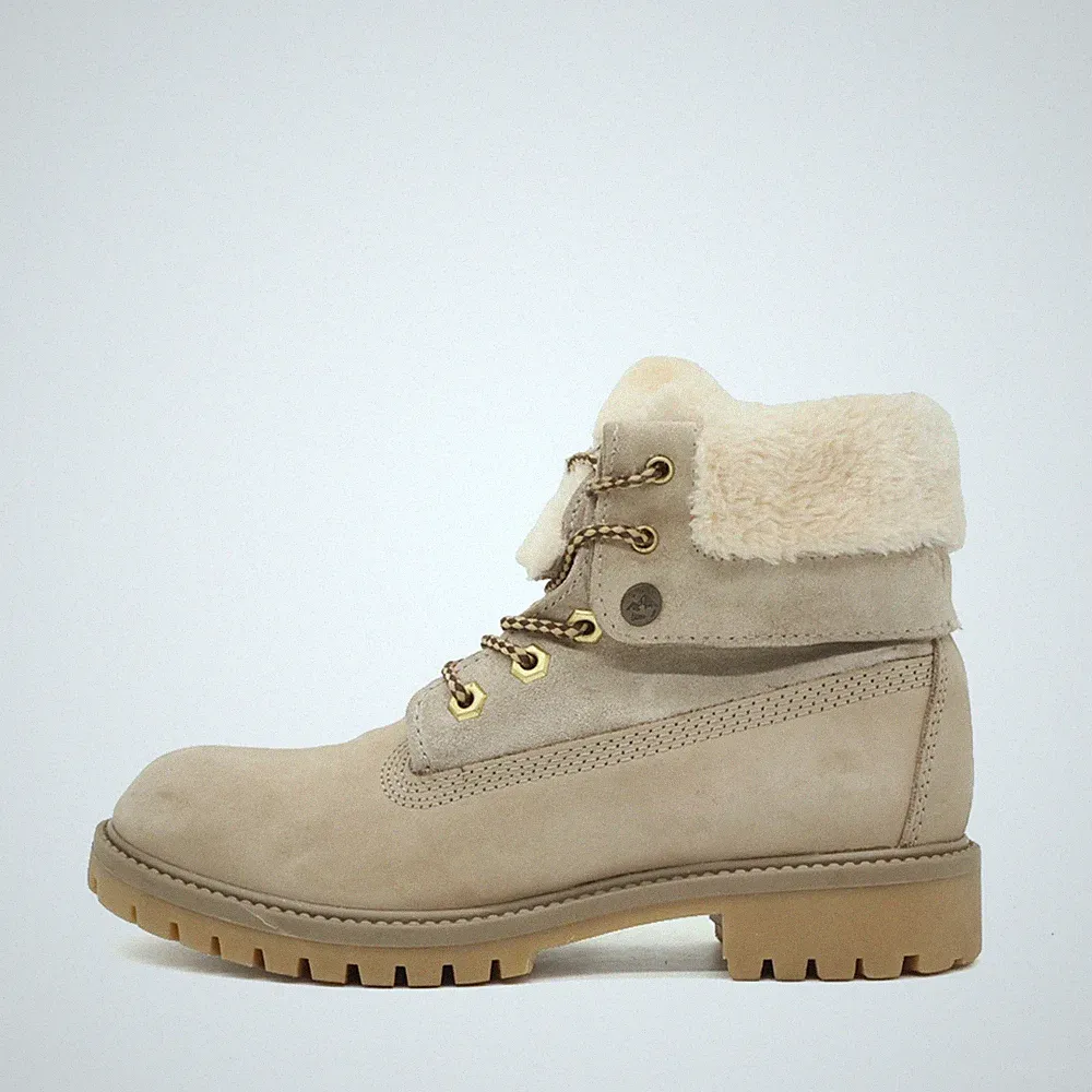 Landrover Damen Winter Schnürboots Stiefel Beige Boots Schnürstiefel EU 37