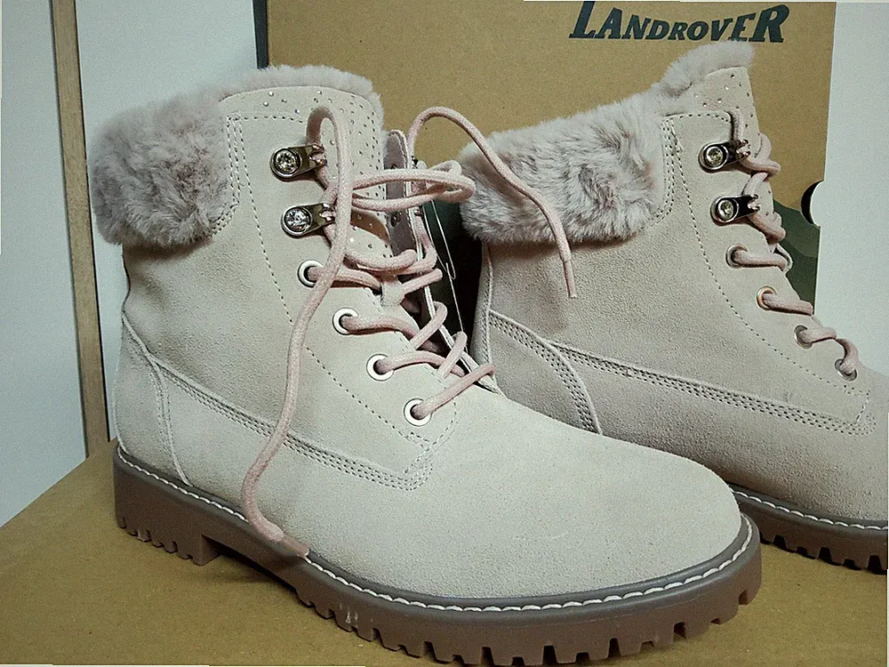 Landrover Sportlicher Stiefel Boots Damen Wildleder zartrosa Gr. 39 Neu in OVP