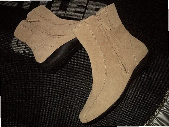 Lands end Wildleder Stiefelette Gr. 9d 40 beige Wasserabweisend warm