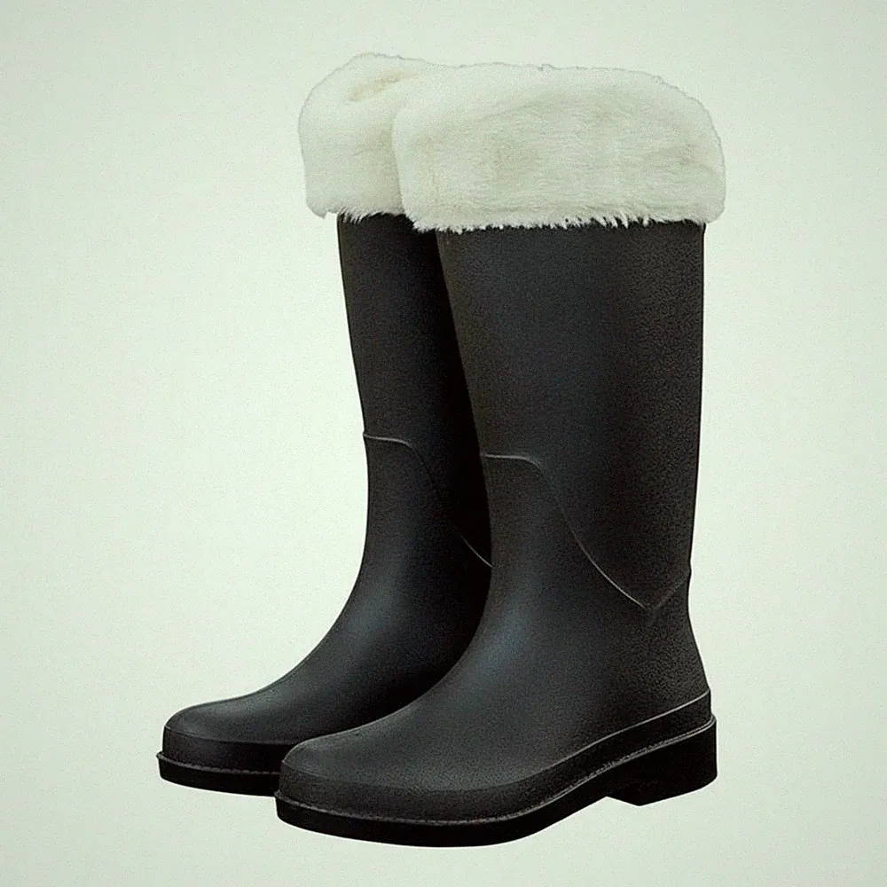 Lange Gummistiefel Damen Herausnehmbares Futter Stabiler Halt für Hofarbeit