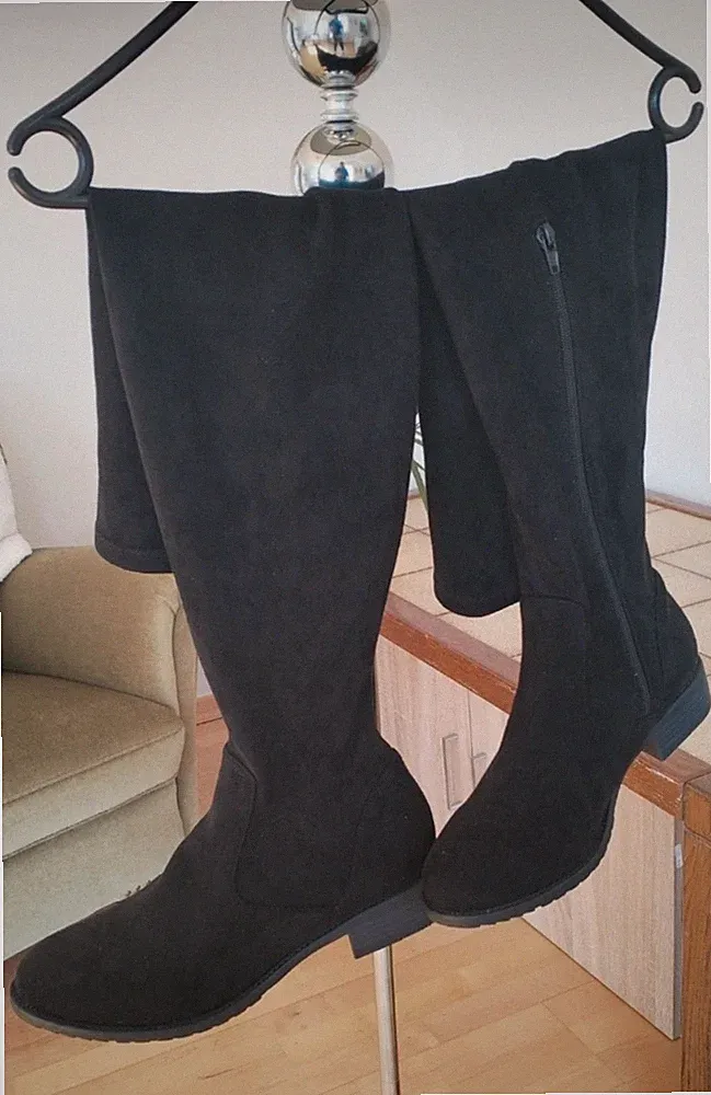 LASCANA Overknee-Stiefel Damen schwarz EU 41 mit Reißverschluss