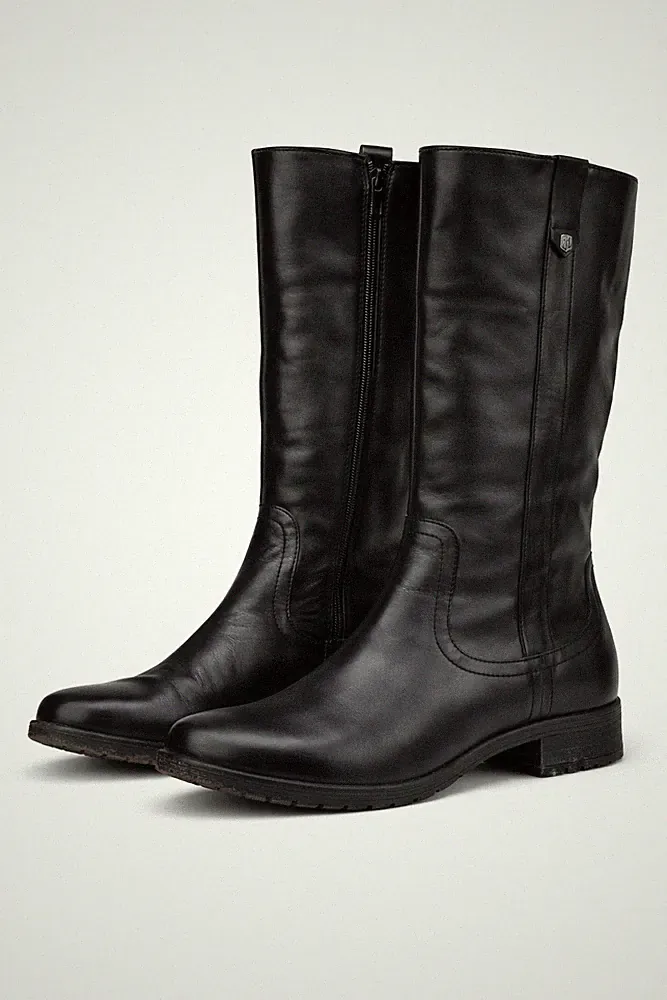 Lasocki Stiefel Schwarz Leder Kniehoch Reißverschluss Damen EU 38