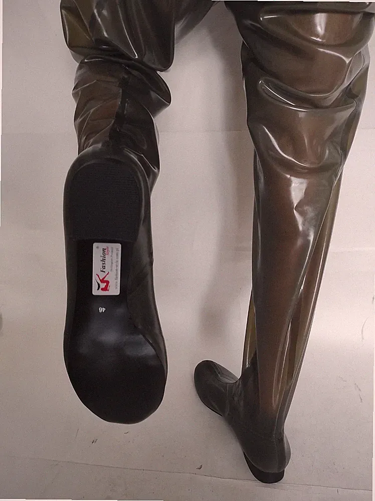 Latex Gummi stiefel-hose grau farbe starke 0,8mm grobe 40-48 Bolingier Poland