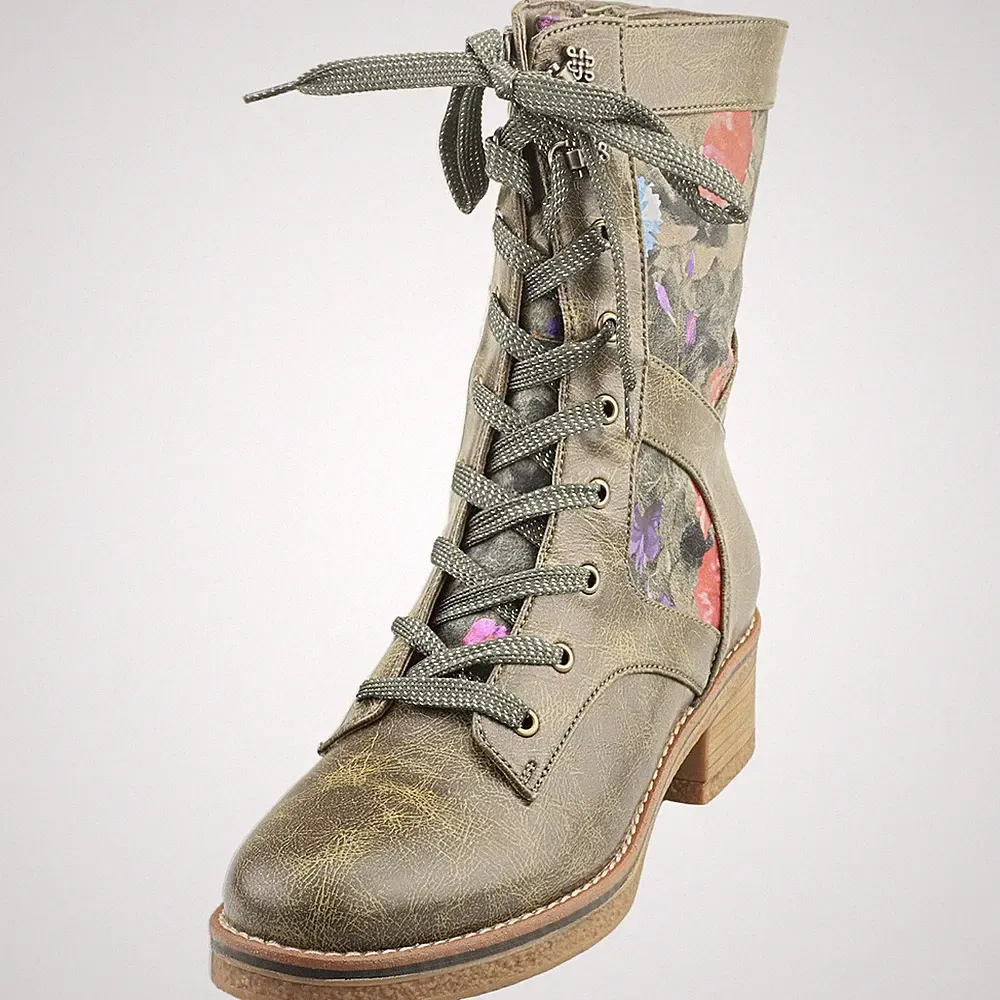 Laura Vita Chelsea Stiefel Khaki Damen NRACHELEO 02 ZIP - 36 EU