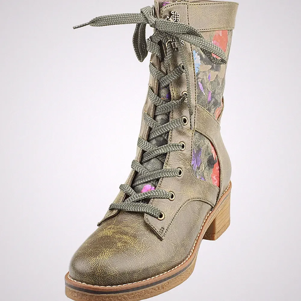 Laura Vita Chelsea Stiefel Khaki Damen NRACHELEO 02 ZIP - 38 EU