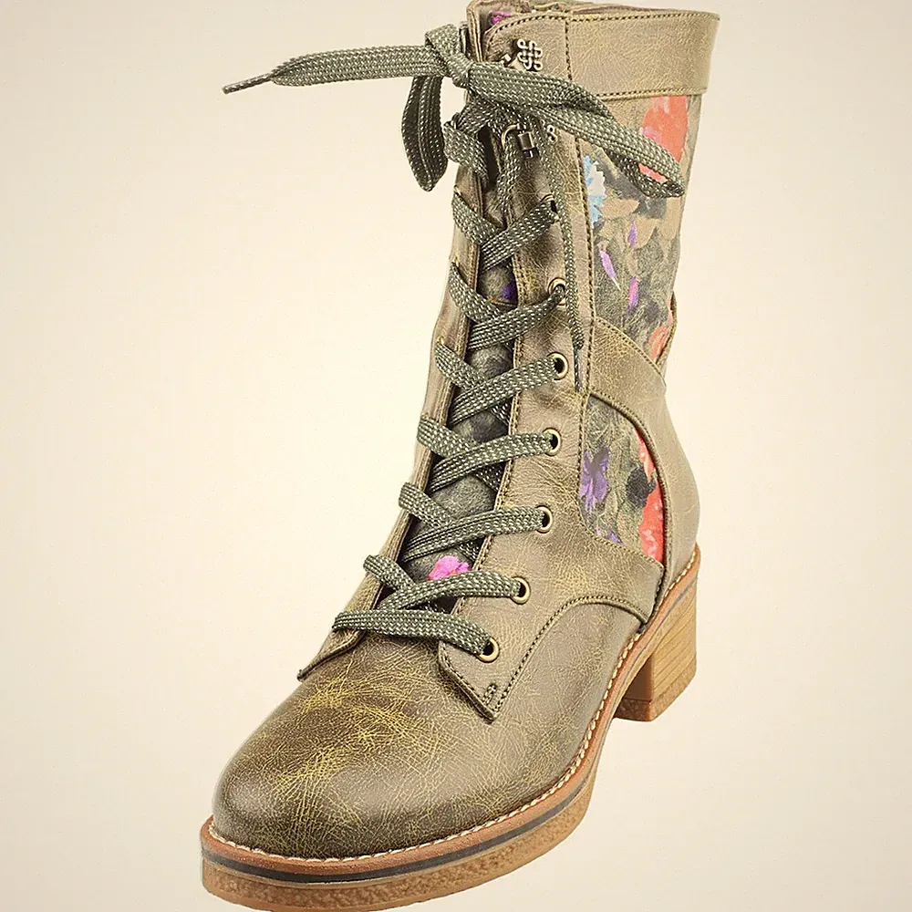 Laura Vita Chelsea Stiefel Khaki Damen NRACHELEO 02 ZIP - 40 EU