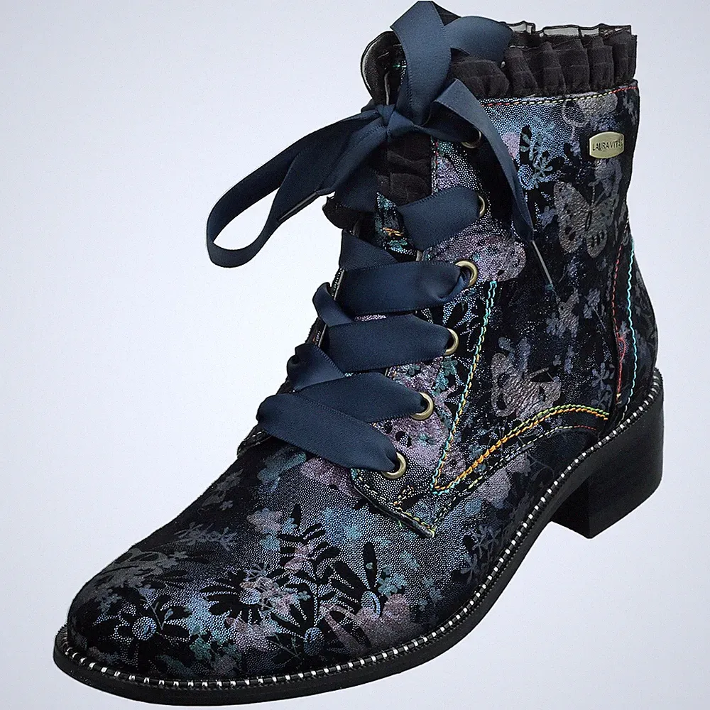 Laura Vita Damen Ankle Boots EMCMAO 05 in Blau Multicolour - 39 EU