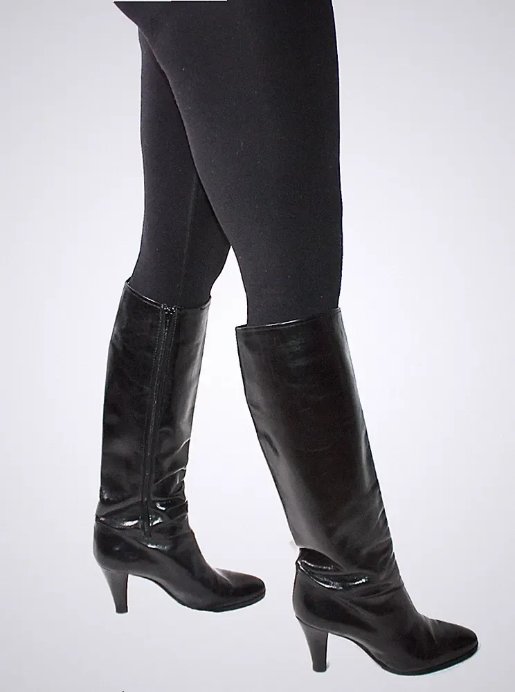 LAVORAZIONE ARTIGIANA PAOLA ITALY VINTAGE LANGSCHAFT DAMENSTIEFEL 38,5 #S10-7#
