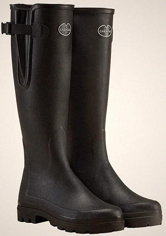 Le Chameau Vierzonord gefütterter Gummistiefel für Damen, schwarz, 39