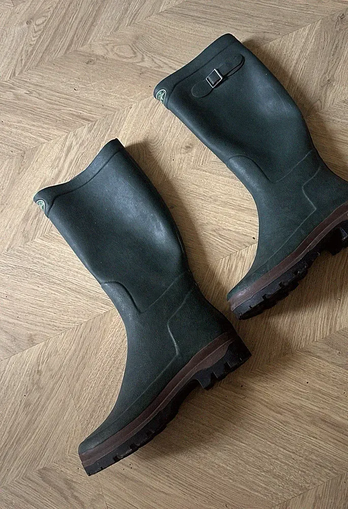LE CHAMEAU Vierzonord Gummistiefel Gr. 39 Grün Naturkautschuk Jagd Stiefel