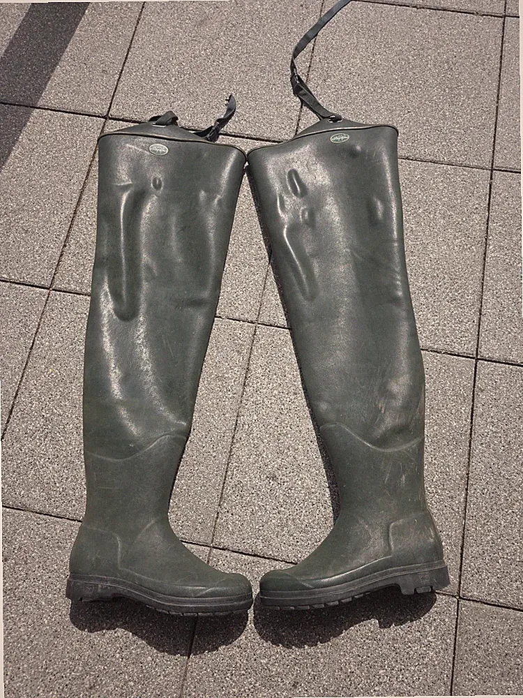 Le Chameau Watstiefel Angelstiefel Gummistiefel Deltanord Limaille grün Gr. 42
