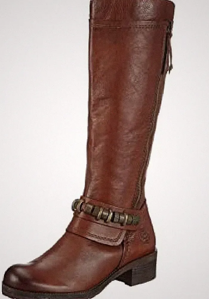 Leder Stiefel Marco Tozzi Damenschuhe Reitstiefel braun 2-25534-21