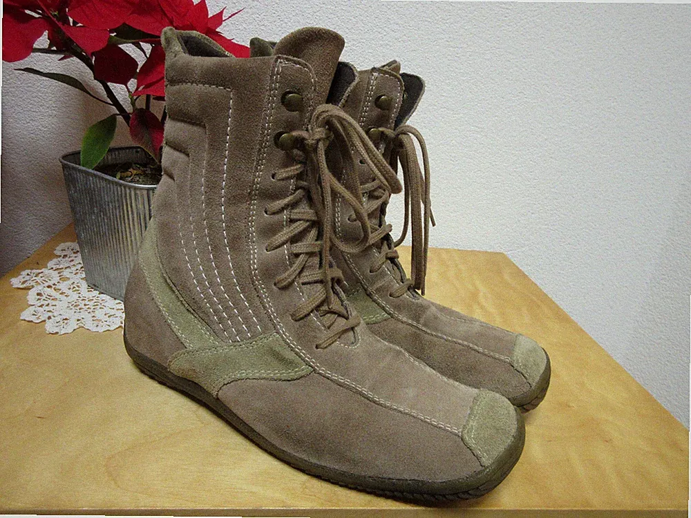 Leder Stiefeletten BootsGr. 39 Sally O`Hara Booties Damenschuhe Schnürschuhe