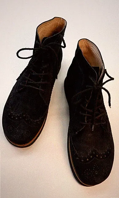 Leder Stiefeletten Gr. 39½ UK 6½ – Brogue – hochwertiges Leder elegant unisex