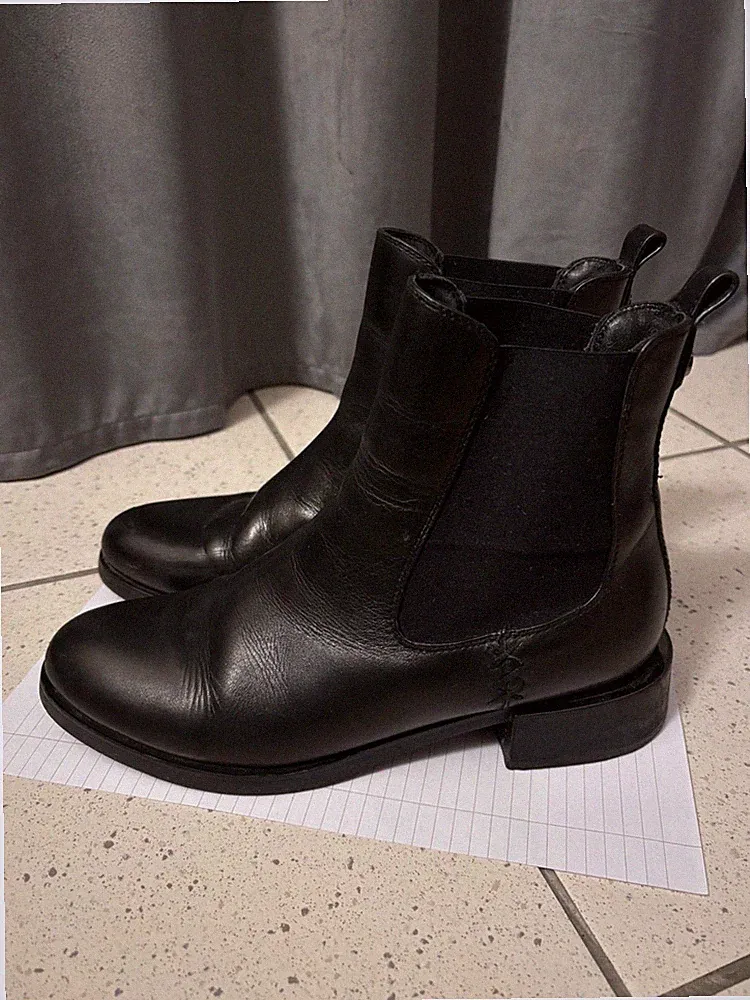 Lederstiefel damen 39 schwarz