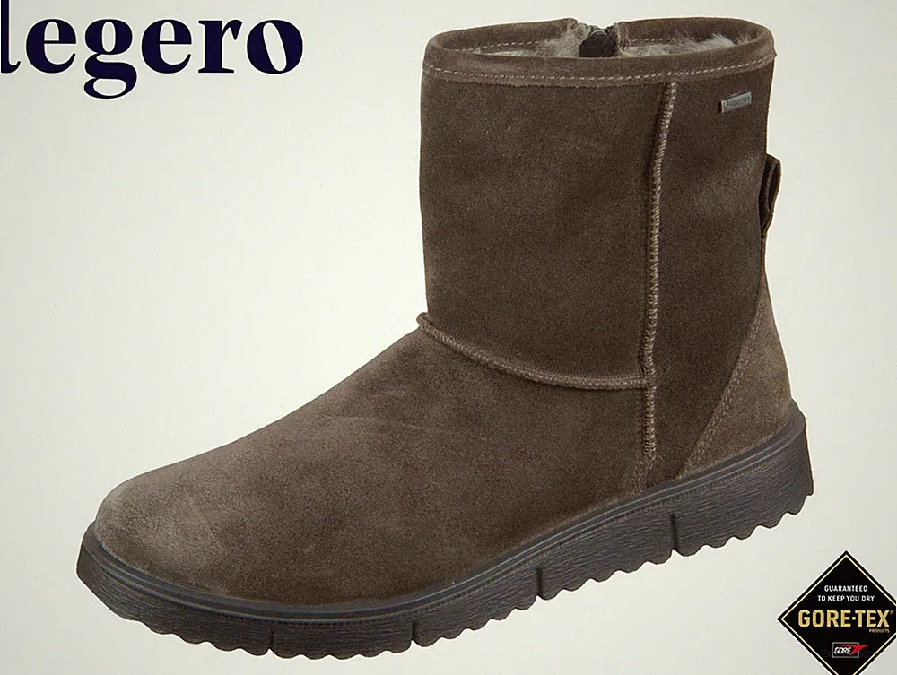 Legero Boot Campania Grau Nubukleder Stiefelette Schneestiefel Stiefel Goretex