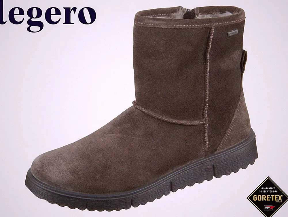 Legero Boot Campania Grau Nubukleder Stiefelette Schneestiefel Stiefel Goretex