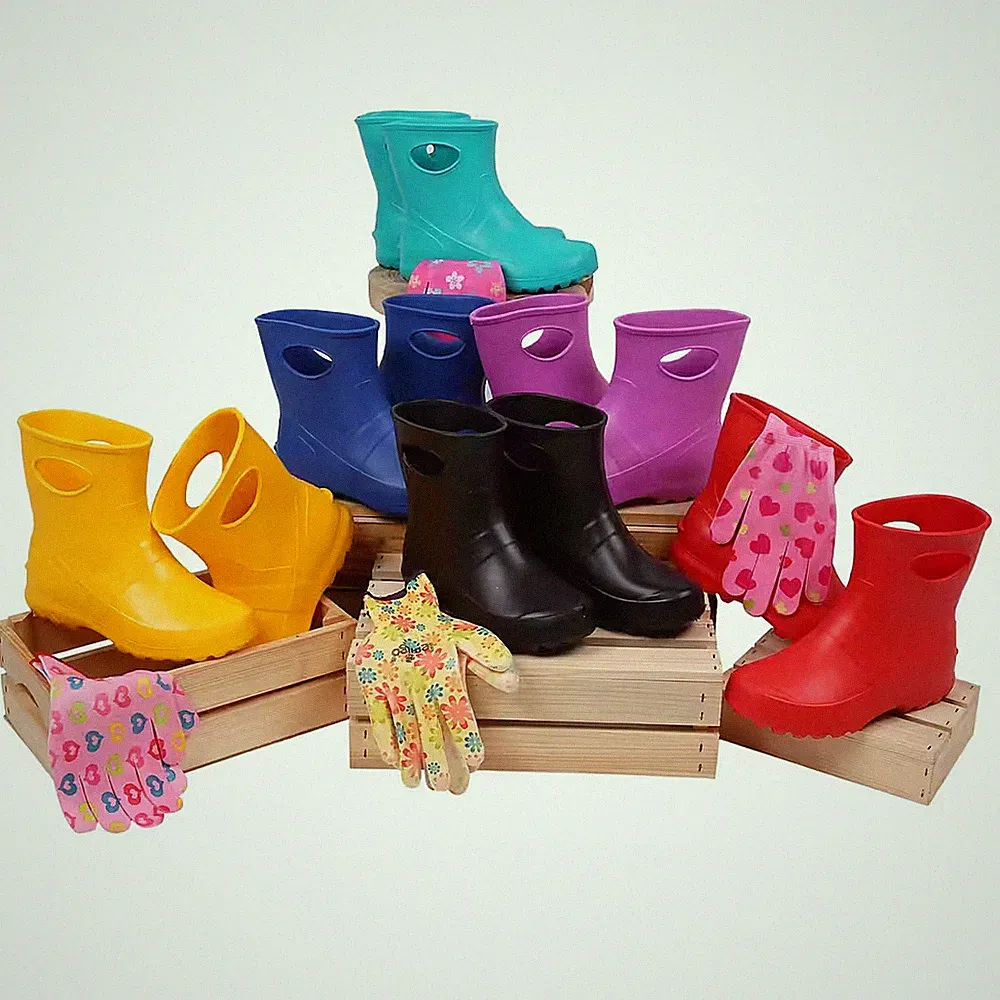 LEMIGO Damen Gummistiefel mit Filzeinlage Gartenstiefel 752