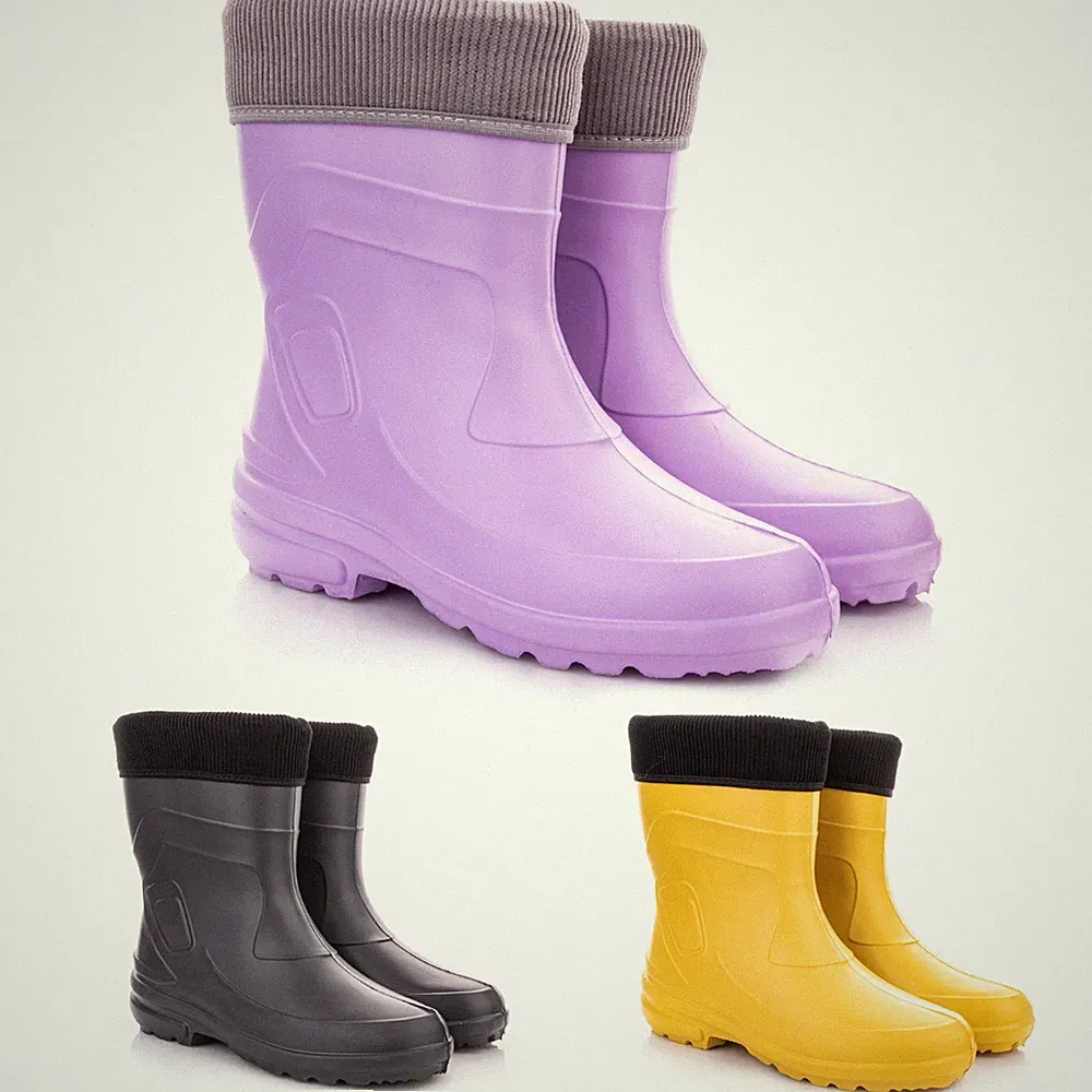 LEMIGO Gummistiefel Damen gefütterte EVA leicht wasserdicht Thermostiefel Jessy