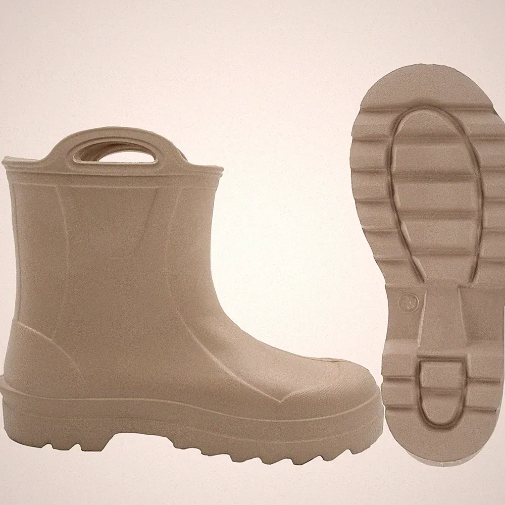 LEMIGO Kinder Gummistiefel leicht wasserdicht EVA Schaum Regenstiefel mit Griff