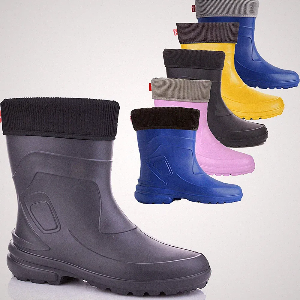 LEMIGO leichte EVA Gummistiefel gefüttert Thermostiefel Winterstiefel Jessy