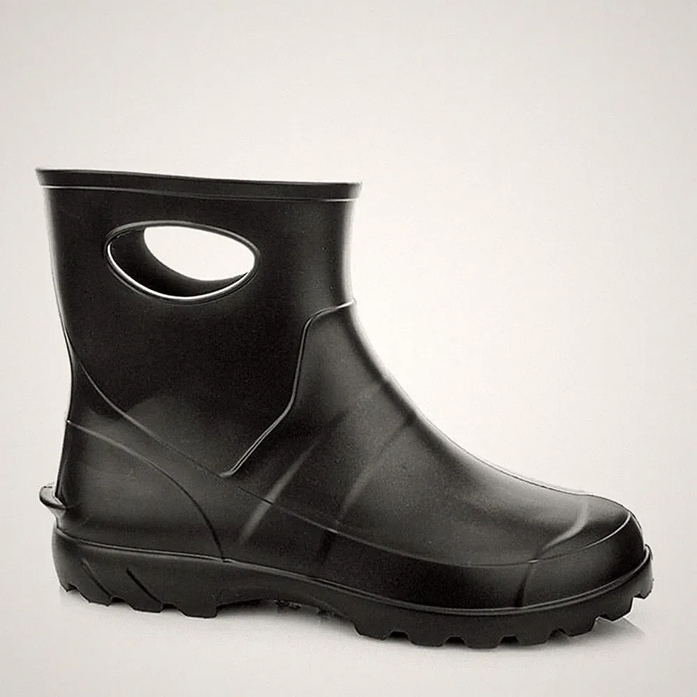 LEMIGO leichte EVA Gummistiefel kurz Filzeinlegesohle Garten Regenstiefel Garden