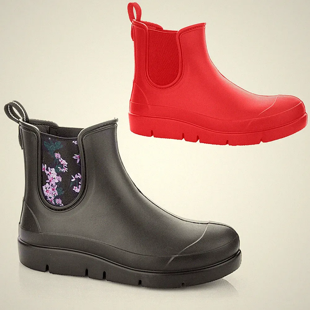 LEMIGO leichte EVA Gummistiefel kurz Gummistiefeletten Chelsea Boots Stella