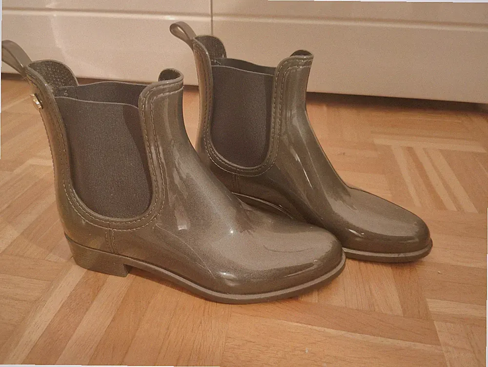 Lemon Jelly Damen Chelsea Gummistiefel grau wasserfest Knöchel EU 38