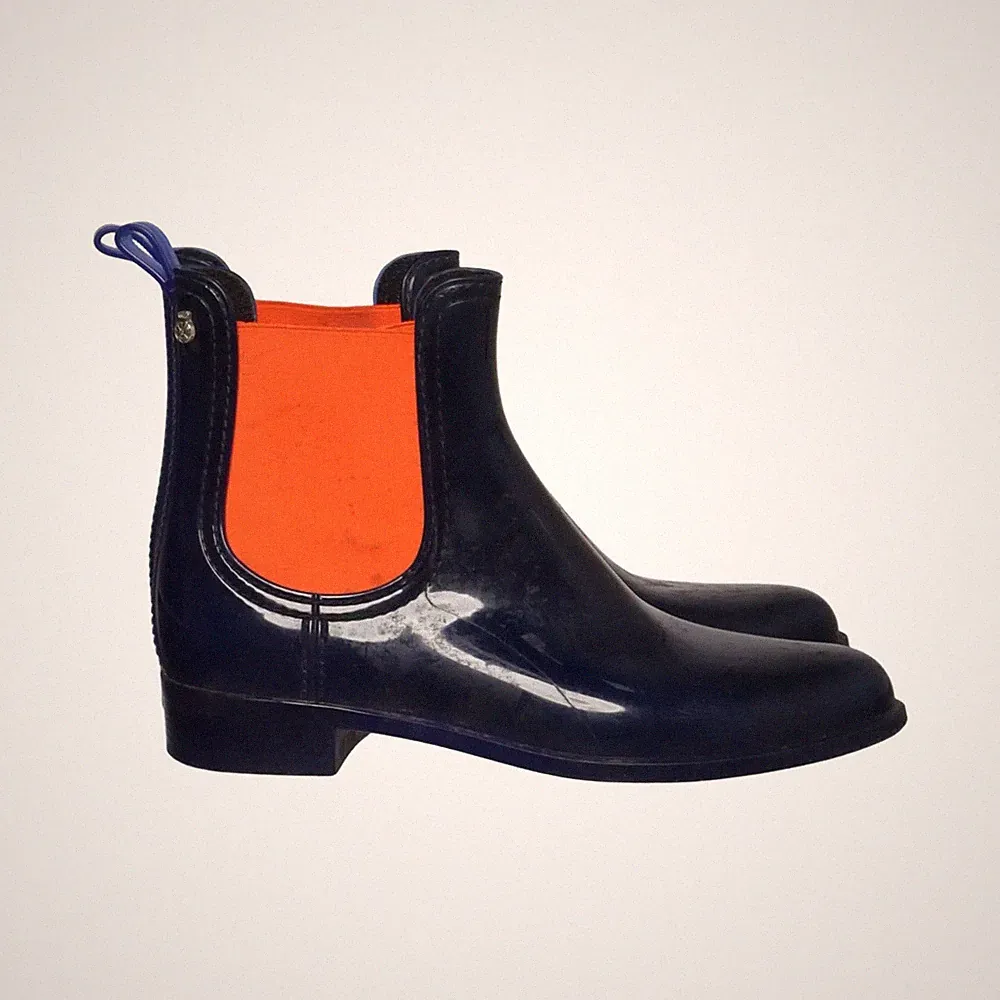Lemon Jelly, Kurze Gummistiefel, Größe: 38, Blau/Orange, Damen #a8u