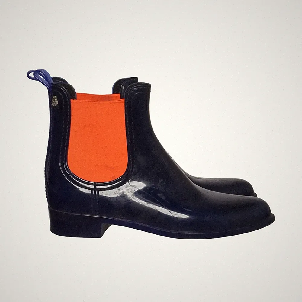 Lemon Jelly, Kurze Gummistiefel, Größe: 38, Blau/Orange, Damen #a8u