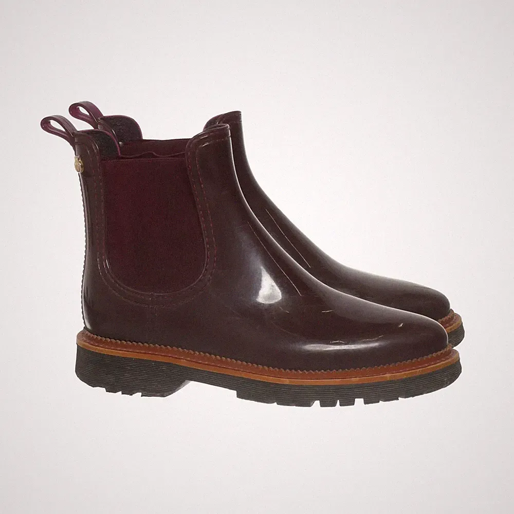 kurze gummistiefel damen rot