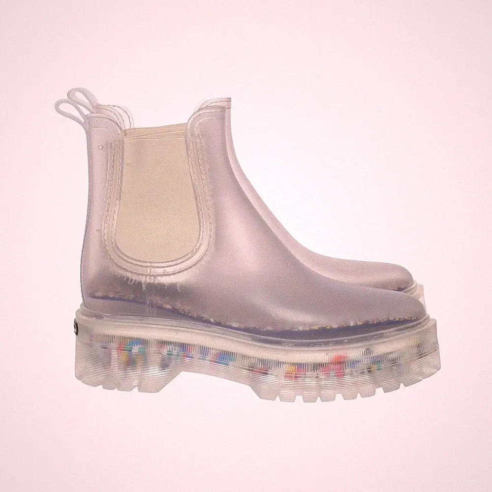 Lemon Jelly, Kurze Gummistiefel, Größe: 39, Transparent/Mehrfarbig, Damen #C98