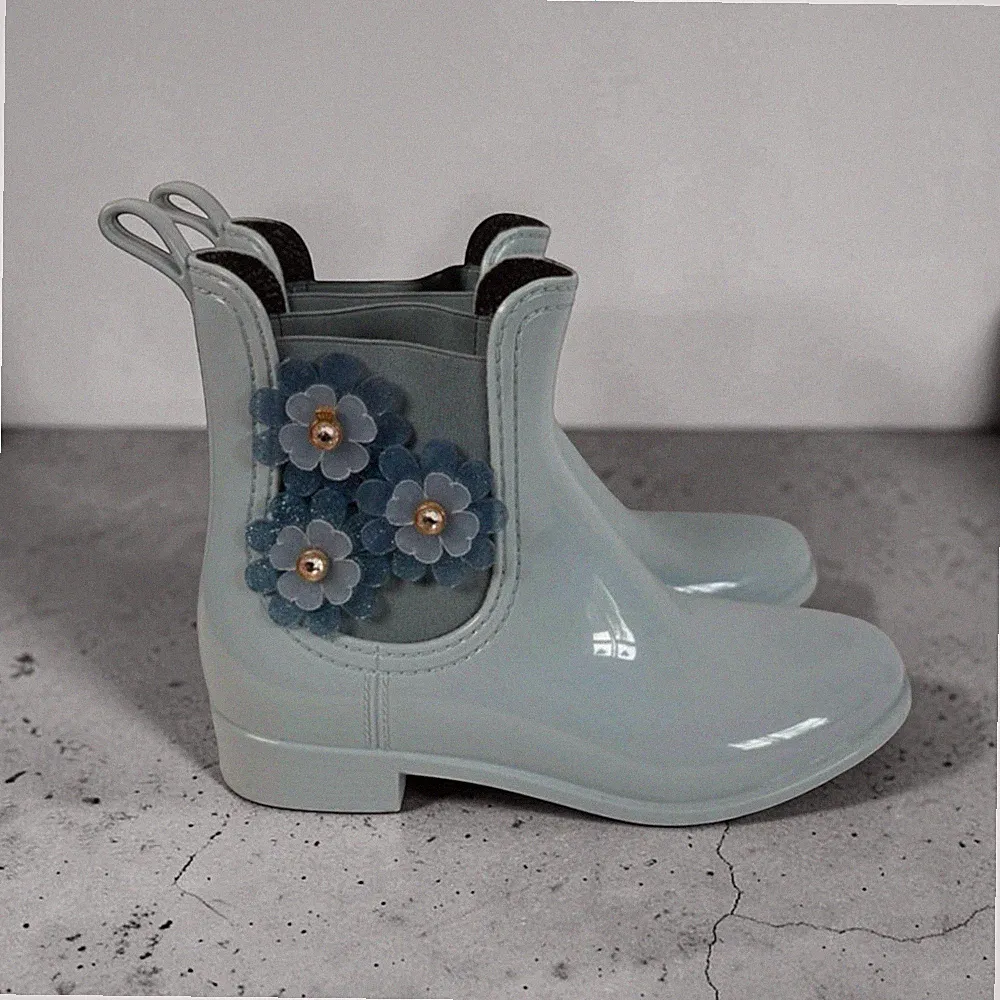 🩵 Lemon Jelly Regenboots Gummistiefel Strass Chelsea 🩵