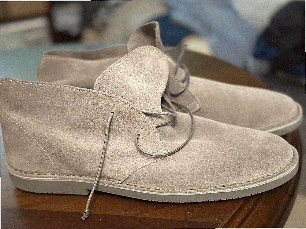 Lerews Desert Boots Wildleder Grau Gr. 44 NEU Ungefüttert Italien (UVP 220€)