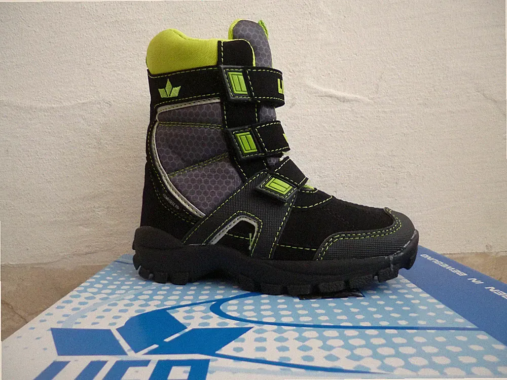 Lico Jungen Stiefel Schlupfstiefel Winterstiefel Boots schwarz wasserdicht