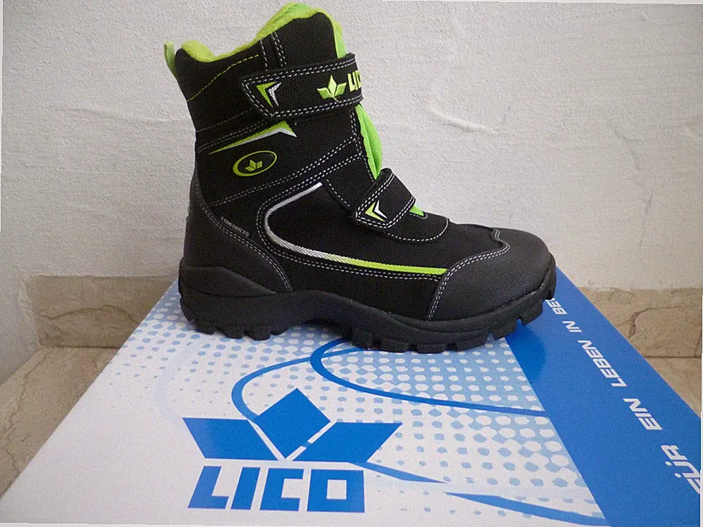Lico Jungen Stiefel Schlupfstiefel Winterstiefel Boots schwarz wasserdicht NEU!!