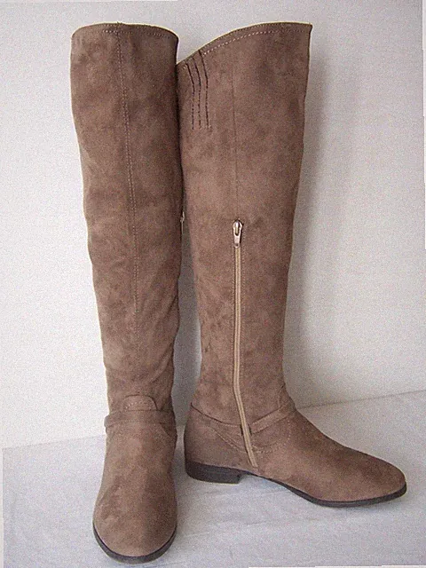 "LIMELIGHT" Gr. 41 Stiefeletten/Stiefel/Overknee Velour braun vegan TOP-Zustand