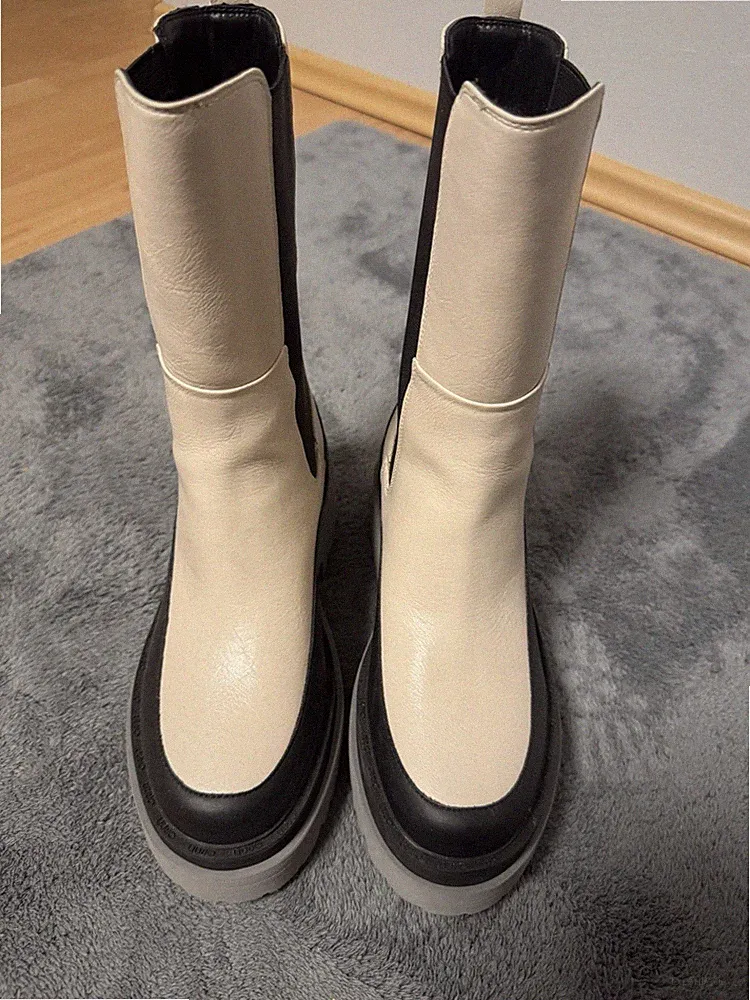 Liu Jo Damen Schuhe Plateau Boots Stiefel Stiefeletten Schwarz Grau Beige Gr.39