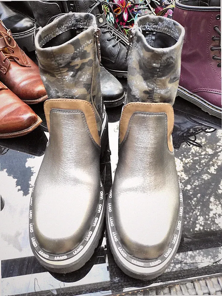 Liu Jo Stiefel Boots Bikerboots 37 Stiefelette Chelsea Camouflage Plateau Top