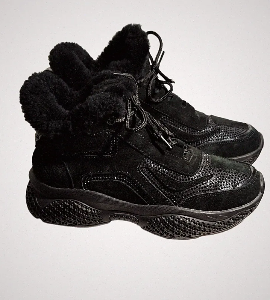 Loris Bottega Damen Botts Winter Sneaker Botts Wildleder schwarz Gr.36