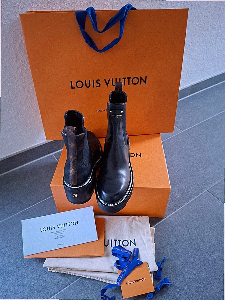 Louis Vuitton Beaubourg Chelsea Ankle Boot Stiefelette Größe 40 (40,5) *TOP*