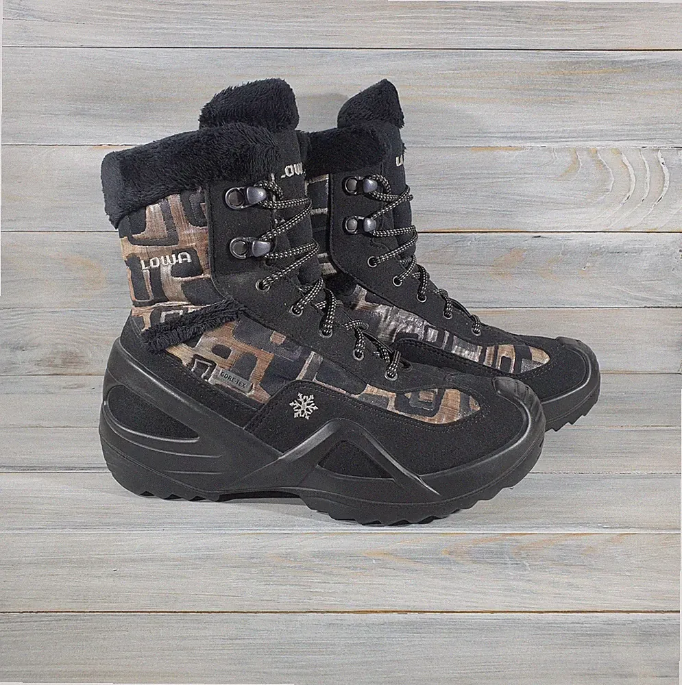 Lowa AL-S 449 Carezza GTX Ws Gore-Tex Damen Winterstiefel schwarz braun