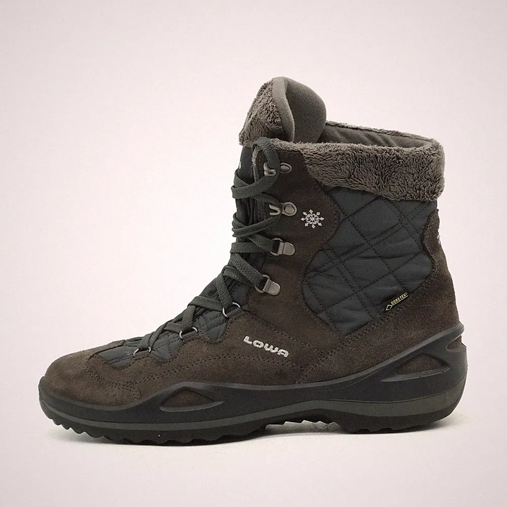 Lowa Damen Calceta GTX Ws Stiefel Braun, Grau Leder, Outdoor Winterstiefel EU 42