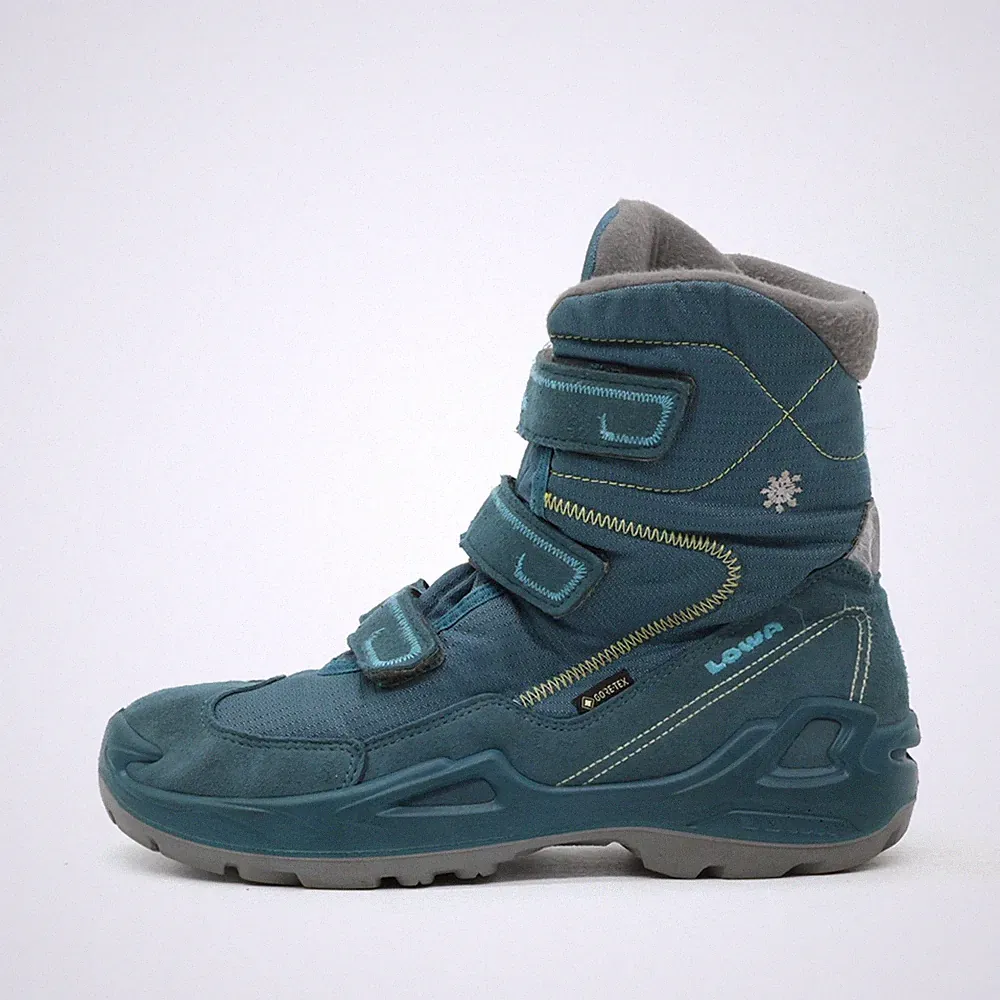 Lowa Damen Milo GTX Hi Stiefel türkis Gore-Tex Warmfutter, Winterstiefel EU 38