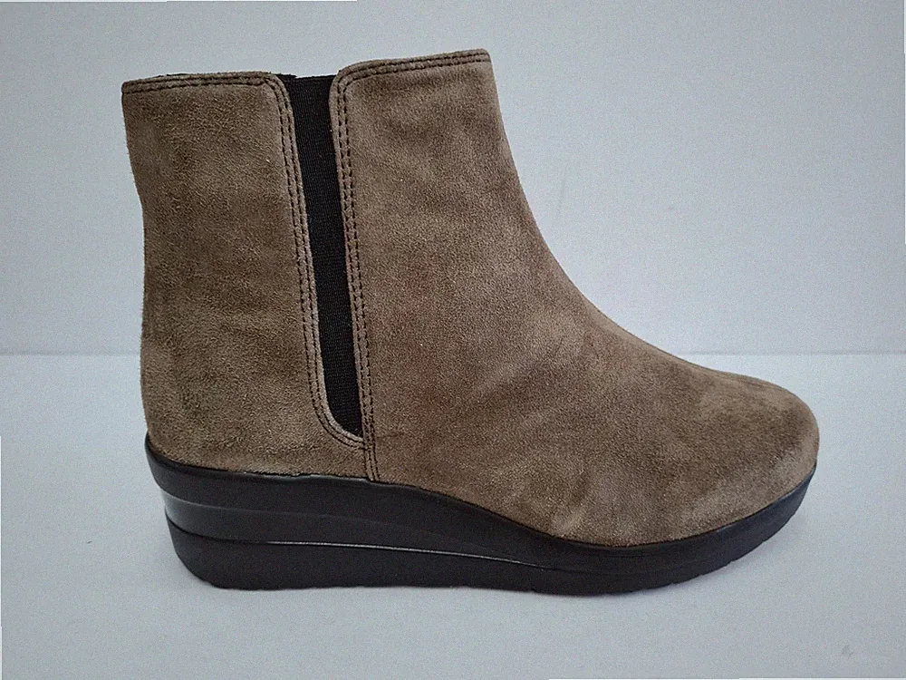 Luxury Rita Damen Trunk mit Keilabsatz, Gummizug und Reißverschluss, By Tommy - TAU (Taupe