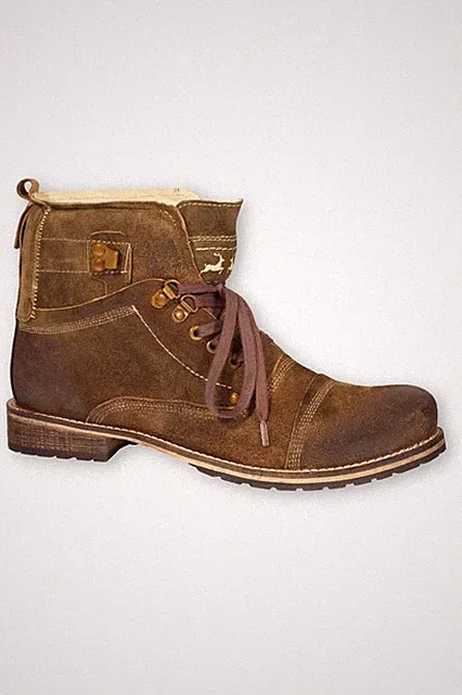 Maddox Trachten Herren Schuhe Stiefel Landhaus Boots braun Zugspitze Wandern