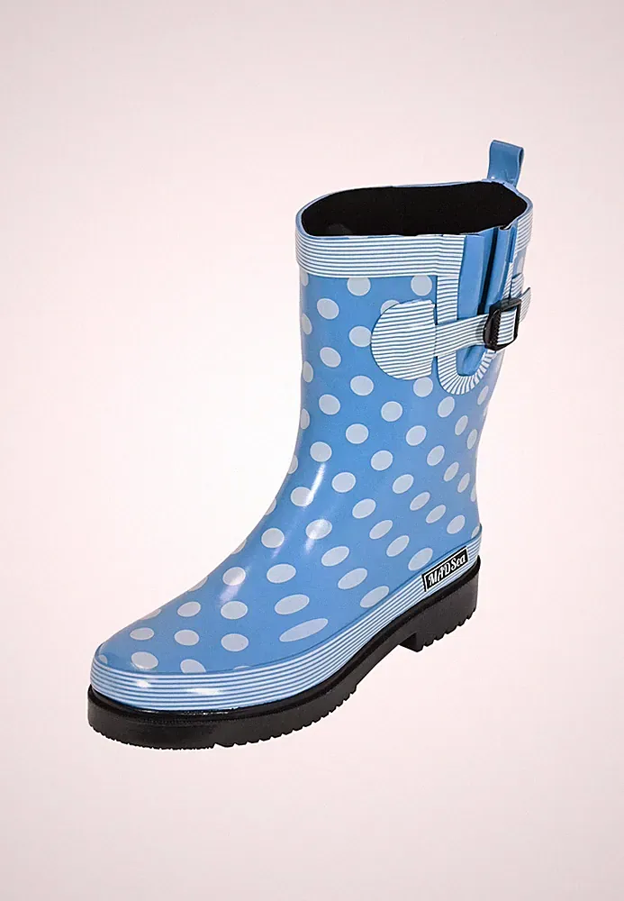 MADSea Damen Gummistiefel Ocean hellblau Regenstiefel Halbschaft halbhoch