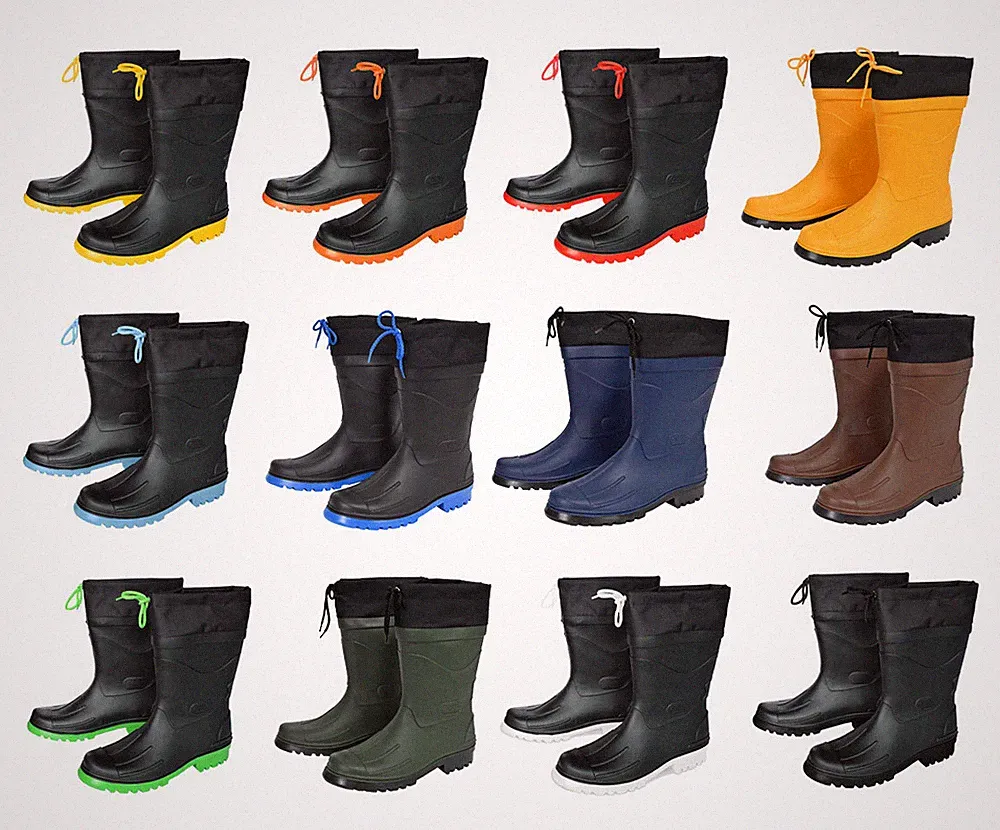 MADSea Herren Gummistiefel Regenstiefel Outdoor Sohle Gartenstiefel Halbschaft