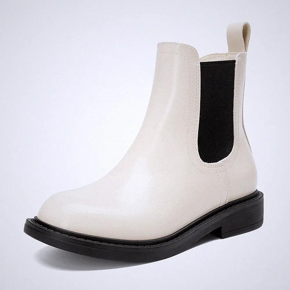 Mädchen Jungen Stiefel mit mittlerer Wade Stiefeletten Kinder Chelsea Boots H...