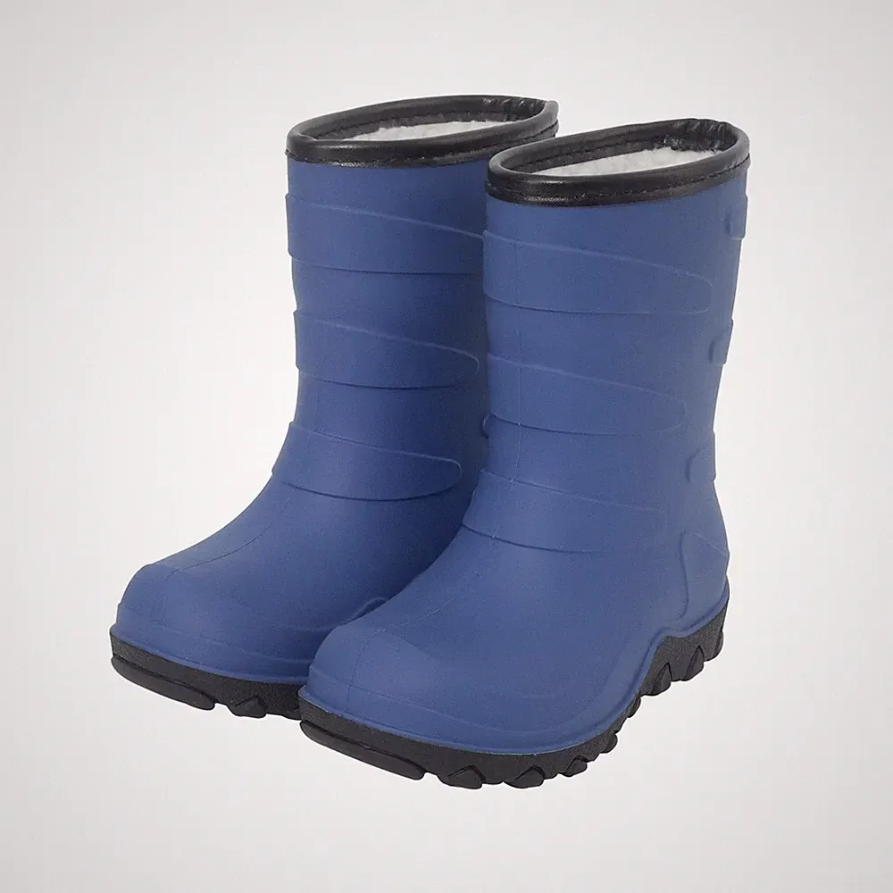 Mädchen Jungen Winter Warm Fleece gefüttert Gummistiefel Kinder Regen Schnees...